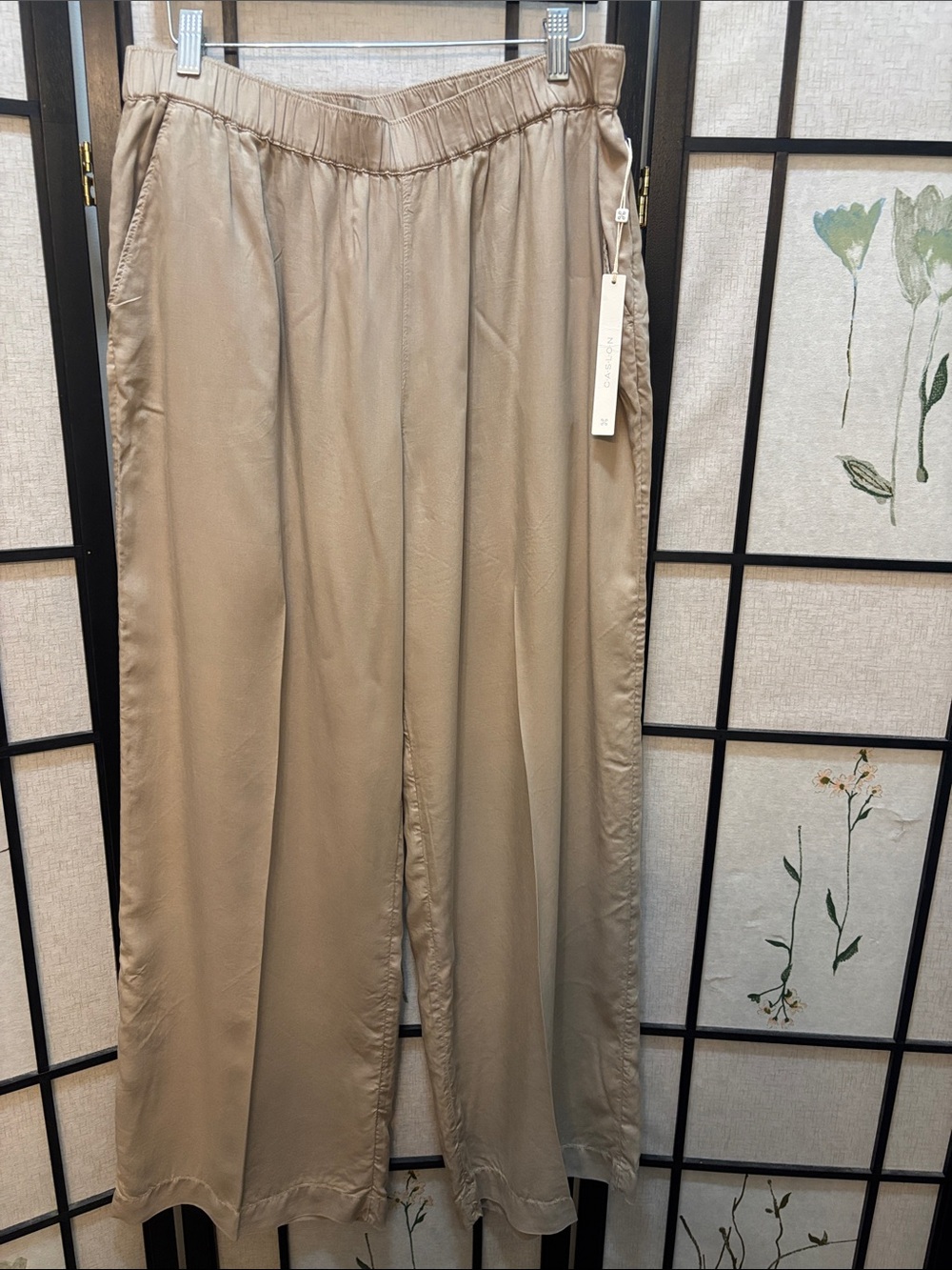 NWT Caslon Women's Wide-Leg Pants - Taupe